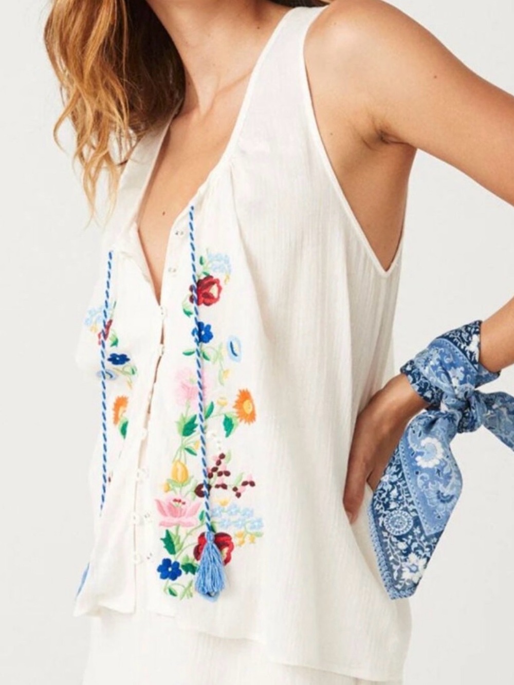 Spell & The Gypsy Collective Florapalooza Tank Top Floral Boho Small